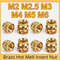 Brass Hot Melt Insert Knurled Nuts M2 To M6 Threaded Heat Embedment Nuts For 3D Printing 0