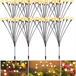 wind-driven solar firefly lights – led garden lawn pathway landscape decor