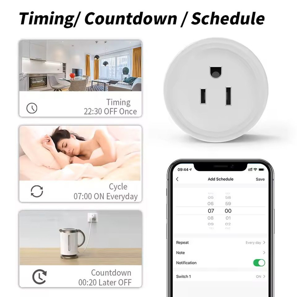 WiFi Smart Plug  VoiceControlled Outlet With Alexa And Google Assistant Compatibility 3