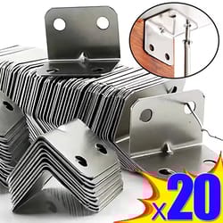 angle iron brackets for table chair cabinet shelf support 90 degree corner connector 20pcs set