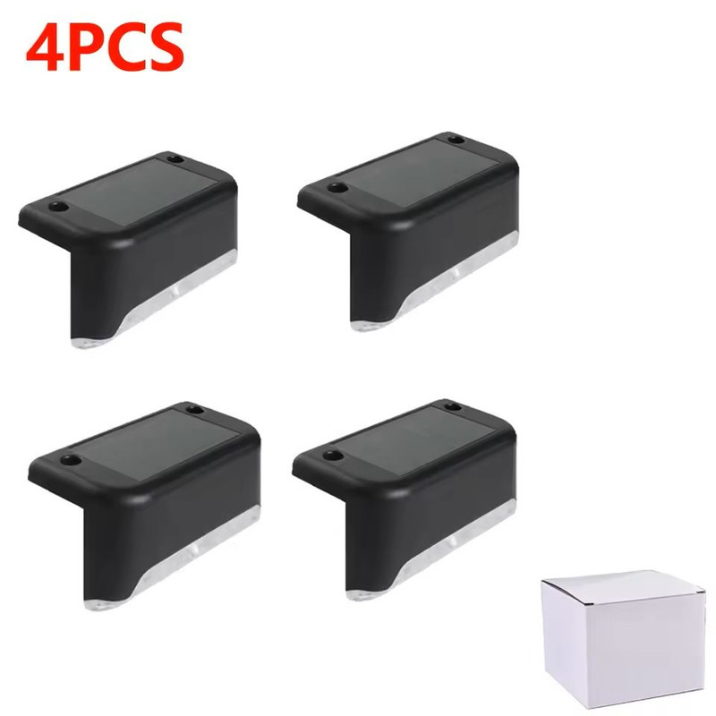 Warm White LED Solar Step Lights Outdoor Waterproof Pathway And Stair Lamps 432 Pack 12