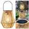 Rattan Solar Lantern Outdoor Hanging Light Waterproof Bamboo Weave With Bulb Or Battery Box 0