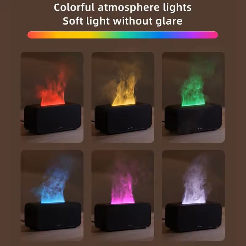 Mini Flame Aroma Diffuser Air Humidifier Cool Mist Ultrasonic LED Oil Diffuser For Home Or Office 4
