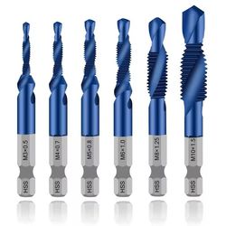 hex shank titanium drill and tap bit set metric thread cutter for metal and wood m3 to m10