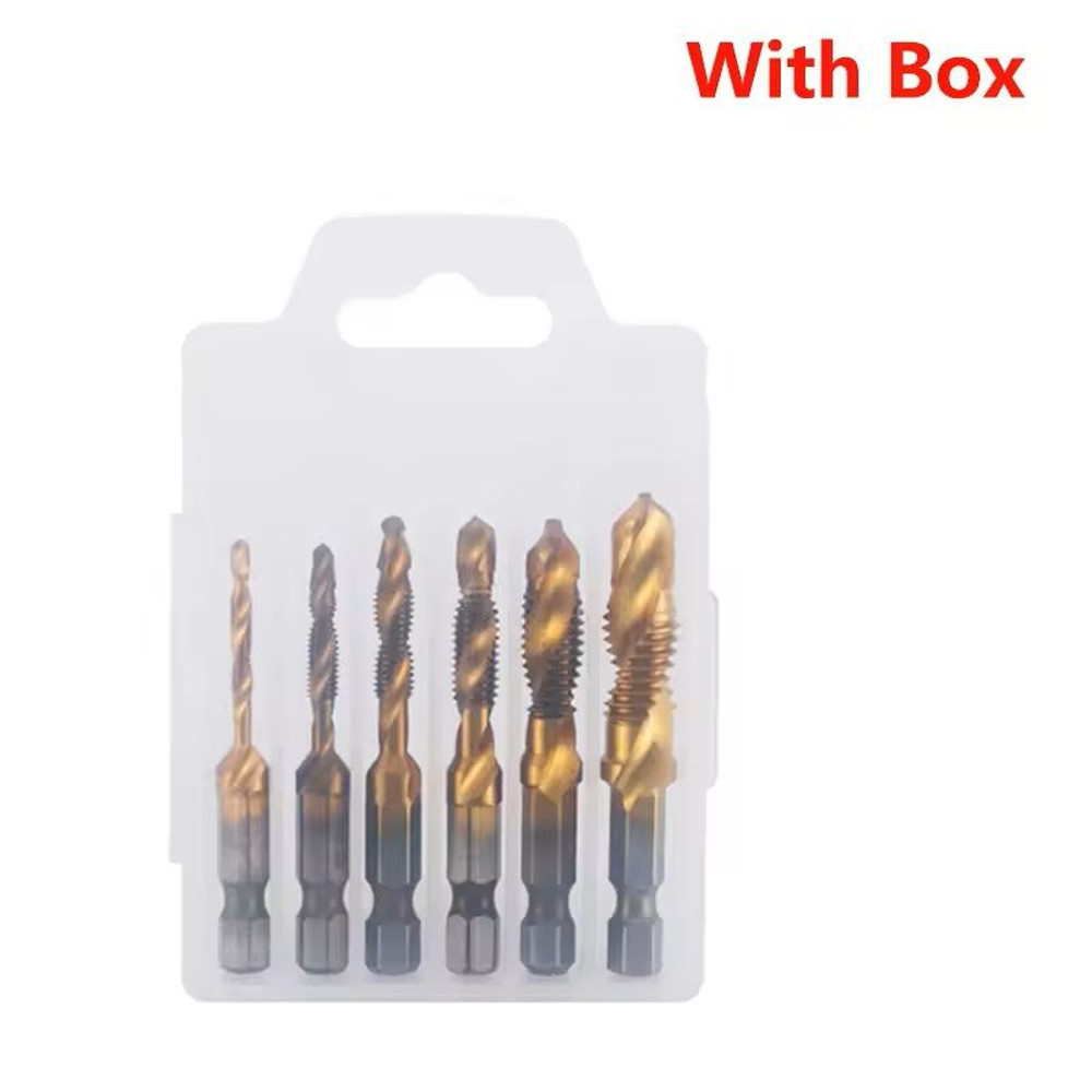 Hex Shank Titanium Drill And Tap Bit Set Metric Thread Cutter For Metal And Wood M3 To M10 29
