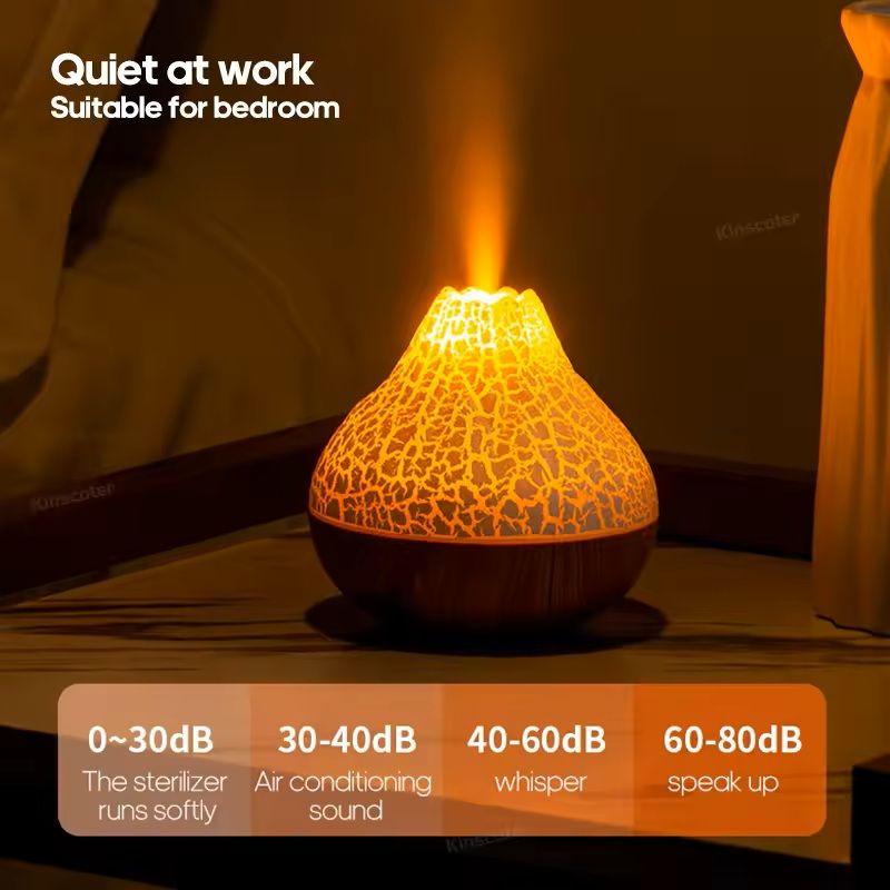 300ml Volcano Air Humidifier USB Mist Diffuser With LED Light For Home And Office 2