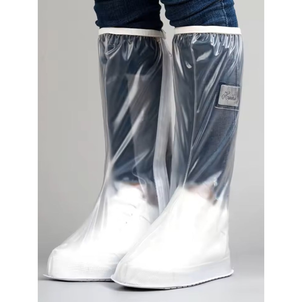 High Tube Waterproof Shoe Covers With Thick Sole For Men And Women Anti Slip Rain Boot Protectors 5