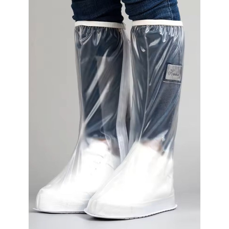 High Tube Waterproof Shoe Covers With Thick Sole For Men And Women Anti Slip Rain Boot Protectors 5