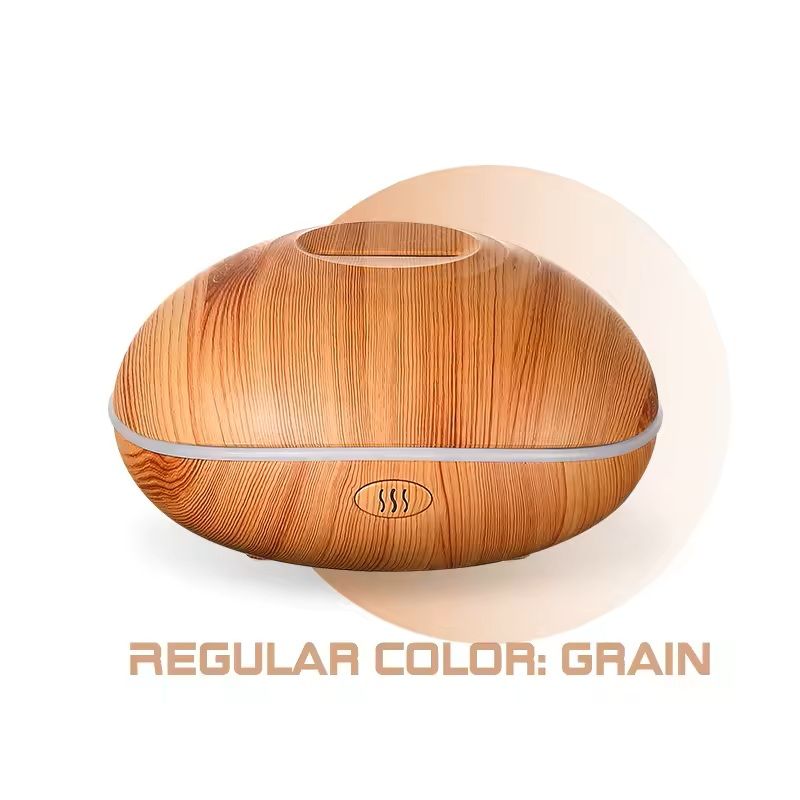 Wood Grain Ultrasonic Oil Diffuser With Remote And LED Lights 5