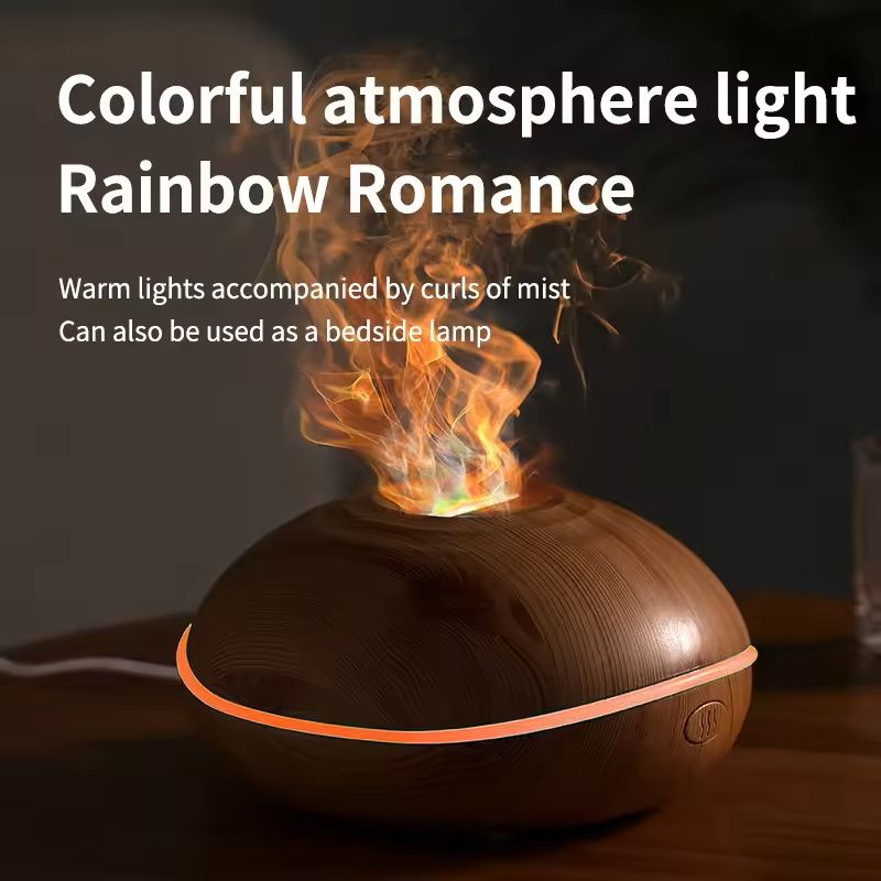 Wood Grain Ultrasonic Oil Diffuser With Remote And LED Lights 6