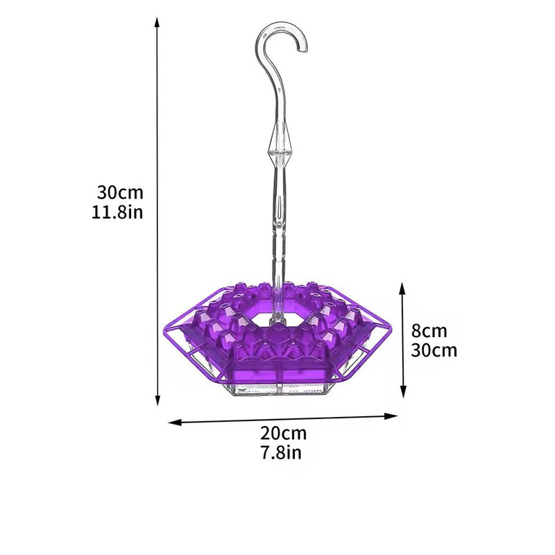 Hexagonal Hanging Bird Feeder With Hook For Garden 3