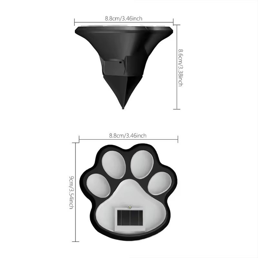 Solar Paw Print Garden Lights For Lawn And Pathway 2