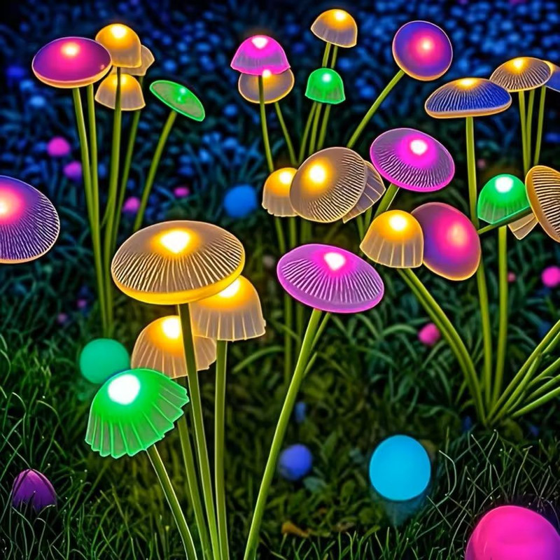 Solar Mushroom Garden Lights With Dual Mode LED For Outdoor Decor 2