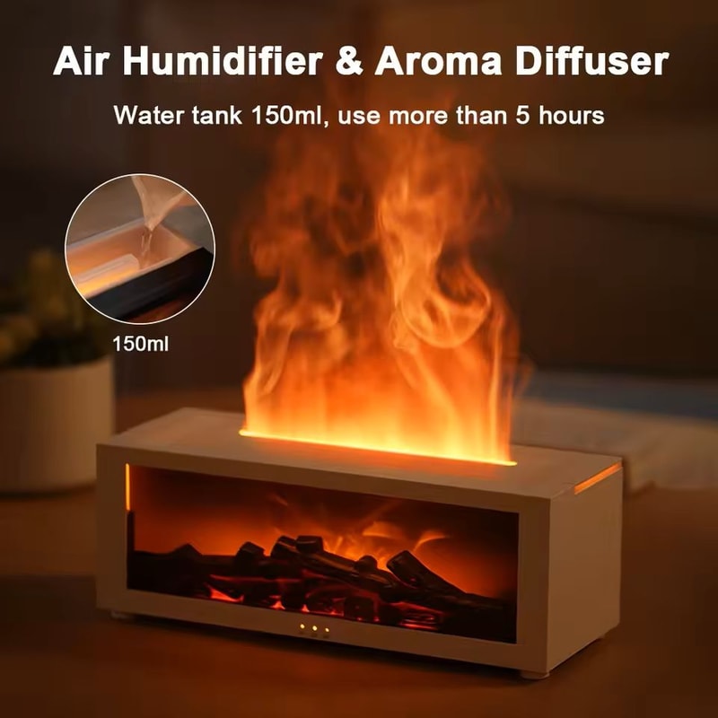 Flame LED Aroma Humidifier With Remote Control For Home Use 5