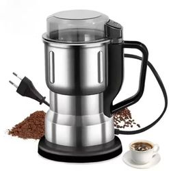 electric coffee grinder with stainless steel blade and portable handle