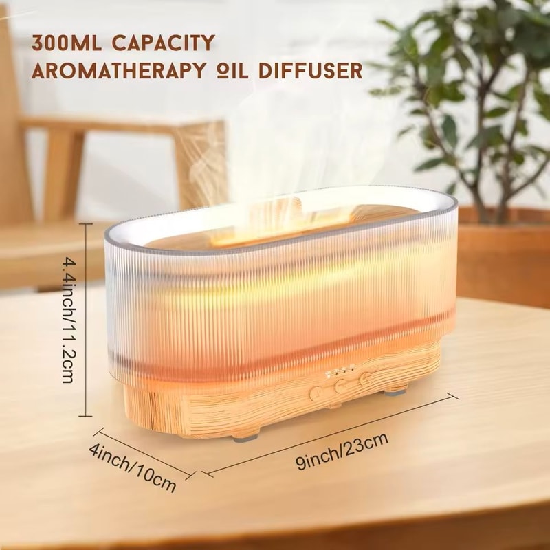 Sejoy Flame Aroma Diffuser With Cool Mist And Color Changing Light 3