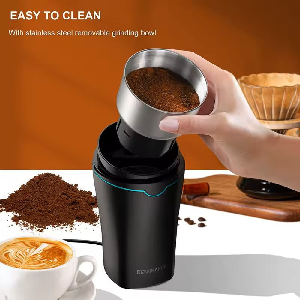 Professional Coffee Grinder With Removable Stainless Steel Cup For Kitchen Use 0