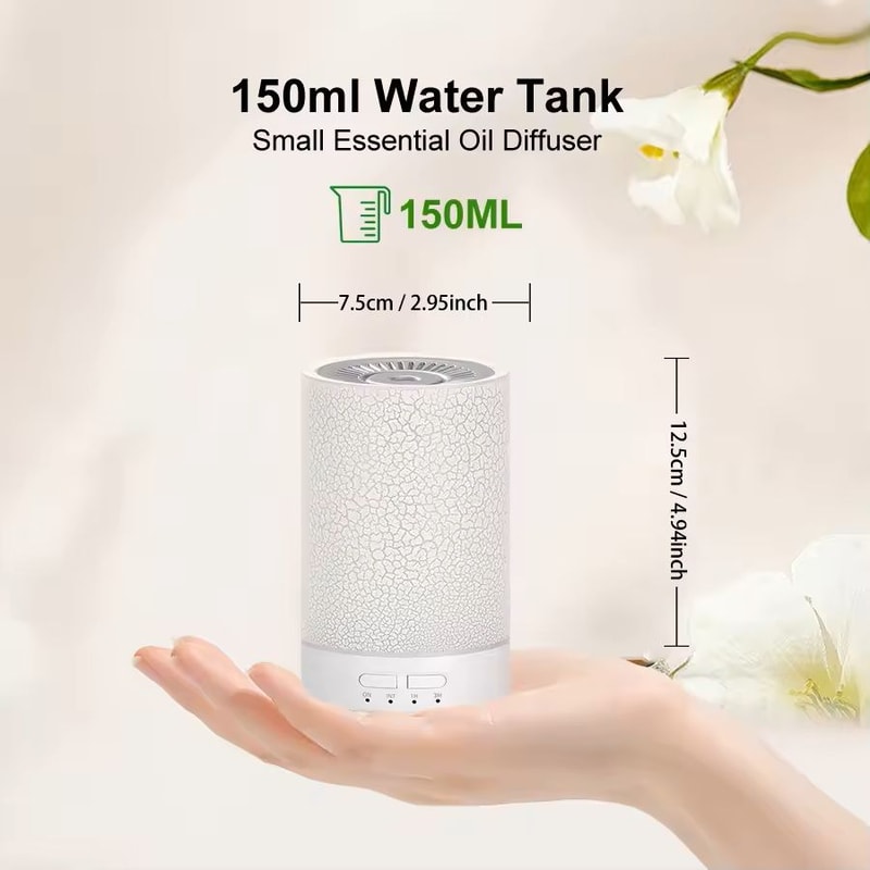 Cracked Glass LED Aroma Diffuser With USB Power And Cool Mist Humidifier 1