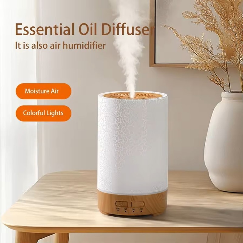 Cracked Glass LED Aroma Diffuser With USB Power And Cool Mist Humidifier 4