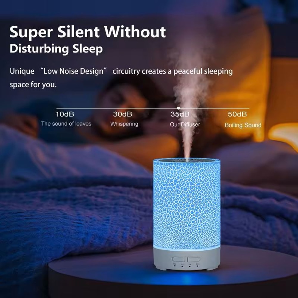 Cracked Glass LED Aroma Diffuser With USB Power And Cool Mist Humidifier 6