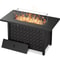 43 Inch Outdoor Propane Fire Pit Table With Glass Guard And Lid 2
