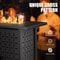 43 Inch Outdoor Propane Fire Pit Table With Glass Guard And Lid 5
