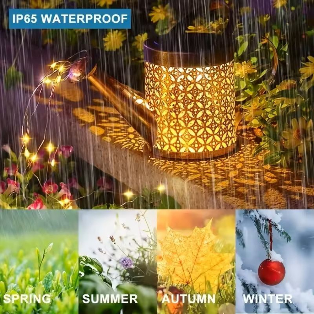 Solar Watering Can Garden Light With LED Fairy Stream For Outdoor Decor 6