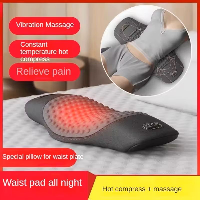 Heated Lumbar Support Sleeping Pad With Electric Massage For Back Pain Relief 3