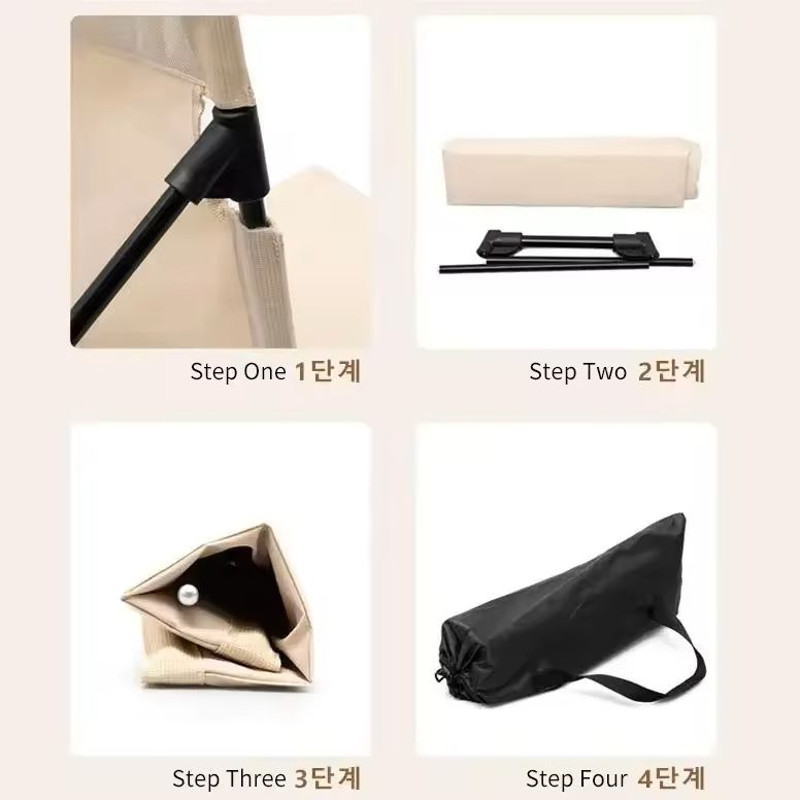 Foldable Camping Chair With Backrest And Cushion For Outdoor Garden Park Or Beach 3