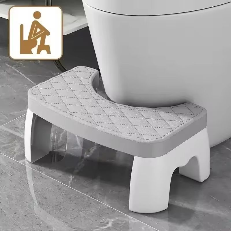 Ergonomic Waterproof Toilet Foot Stool NonSlip Bathroom Aid For All Ages 0