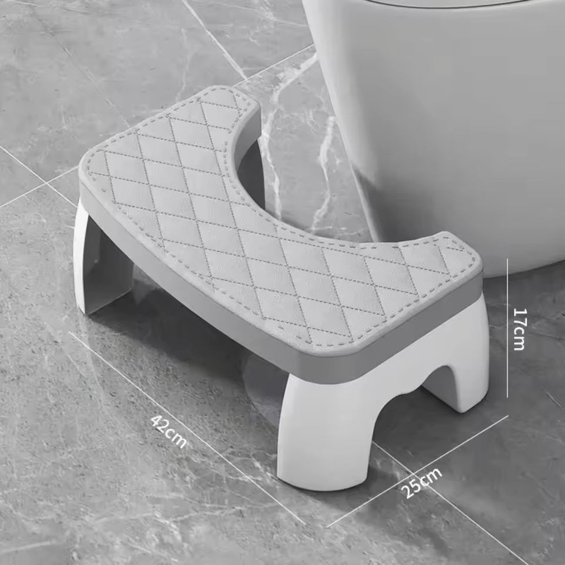 Ergonomic Waterproof Toilet Foot Stool NonSlip Bathroom Aid For All Ages 9