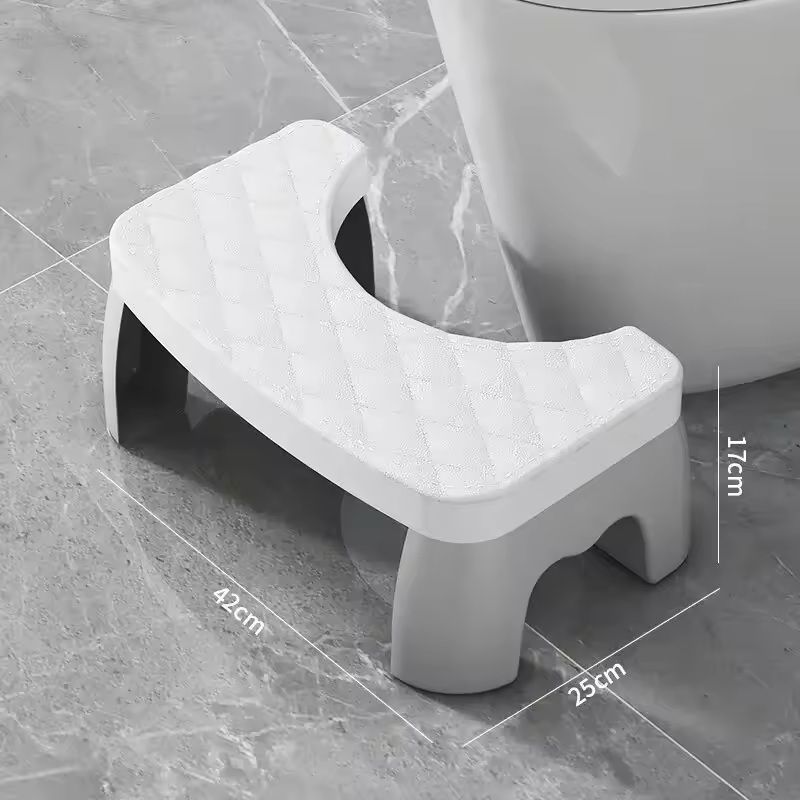 Ergonomic Waterproof Toilet Foot Stool NonSlip Bathroom Aid For All Ages 10
