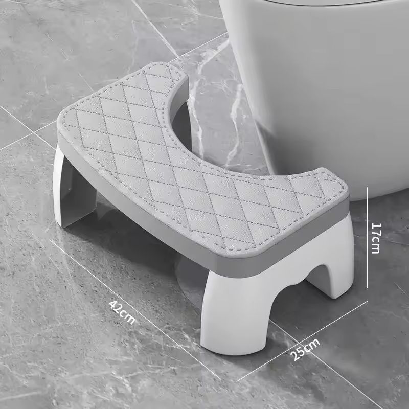 Ergonomic Waterproof Toilet Foot Stool NonSlip Bathroom Aid For All Ages 13