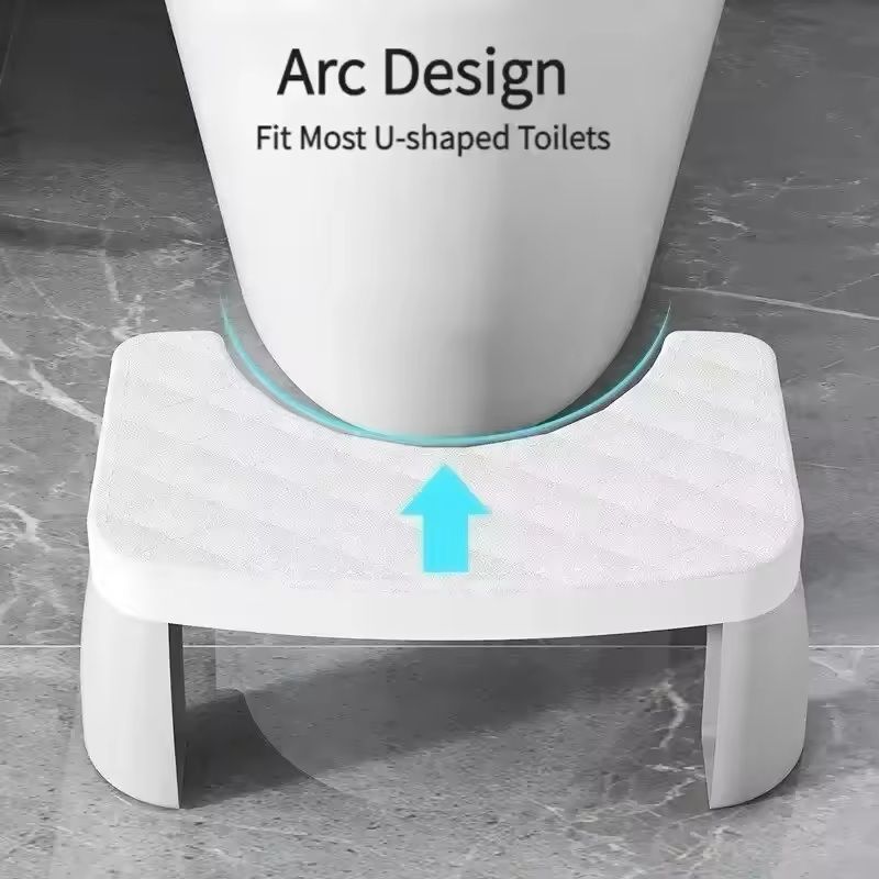Ergonomic Waterproof Toilet Foot Stool NonSlip Bathroom Aid For All Ages 5