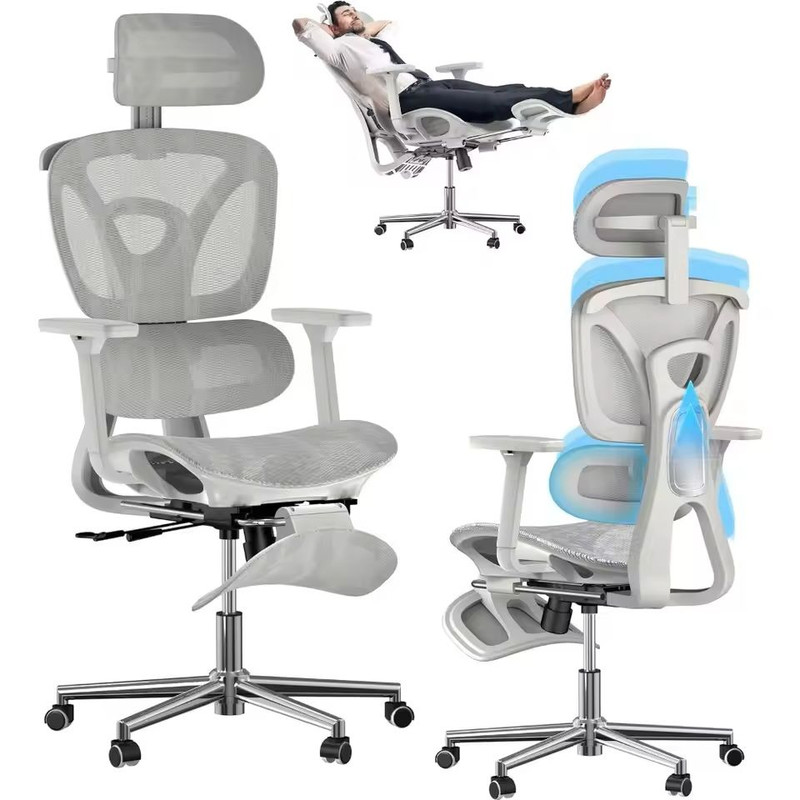 Ergonomic Mesh Office Chair With Foot Rest 2