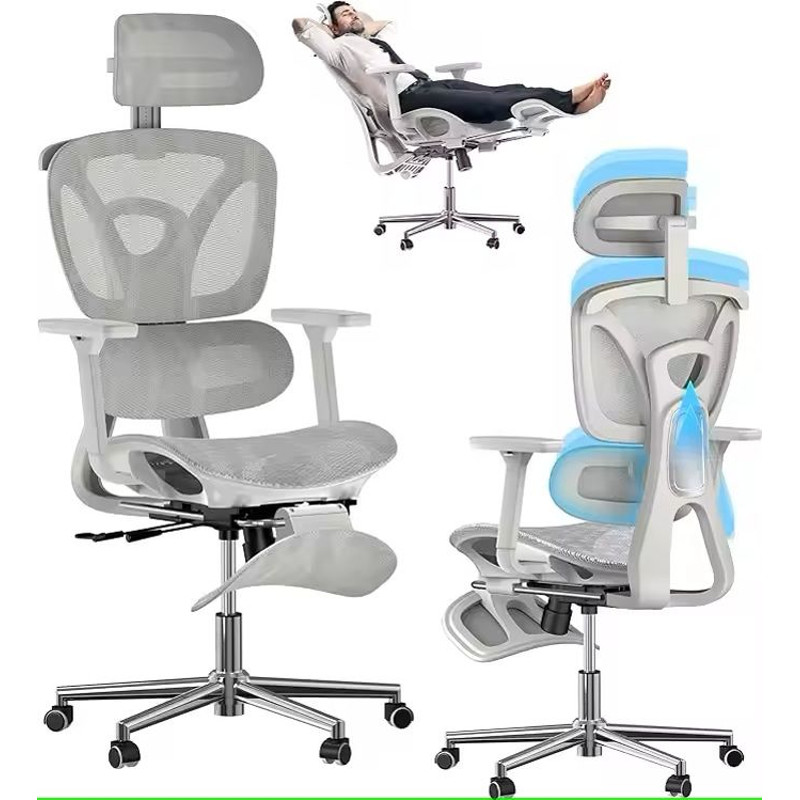 Ergonomic Mesh Office Chair With Foot Rest 6