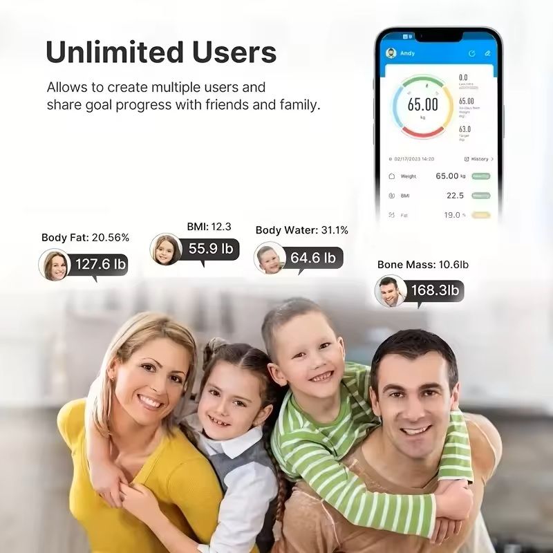 Smart Bluetooth Body Fat Scale With USB Charging 7