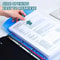 6pcs A4 HighCapacity LooseLeaf File Bags With 11Hole Binding Rings 6