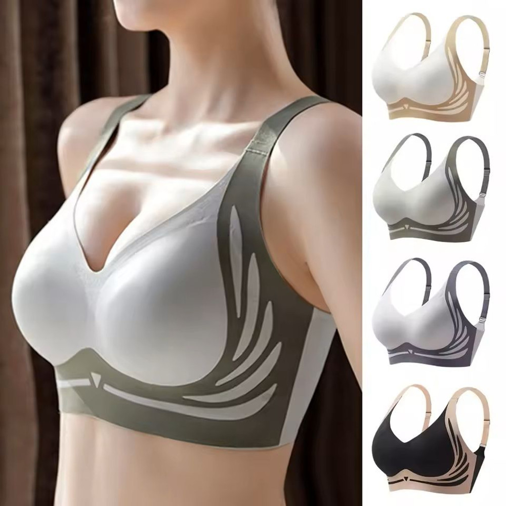Seamless VNeck Wireless Bra  Adjustable Breathable And Comfortable Support 9