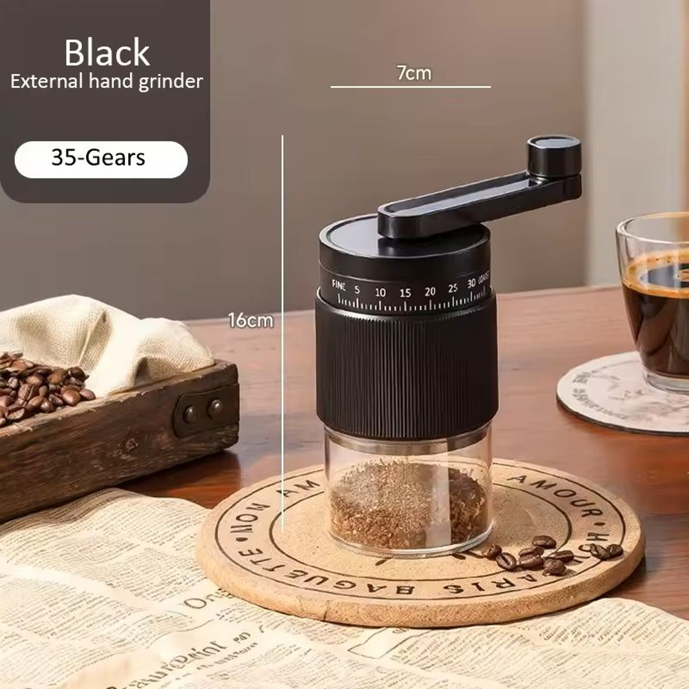Manual Coffee Grinder With 35Gear Adjustment Ceramic Burr Mill For Espresso PourOver And French Pr 5