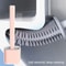 Flexible Silicone Toilet Brush With Long Handle And Wall Mount Holder 1