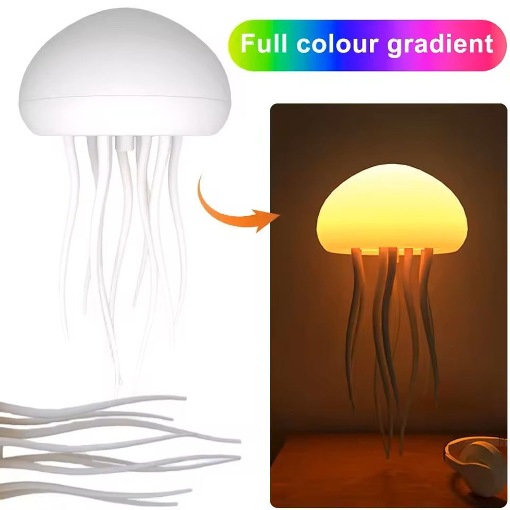 Cartoon Dancing Jellyfish Night Light RGB Gradient LED Lamp With Voice Control And TypeC Charging 2