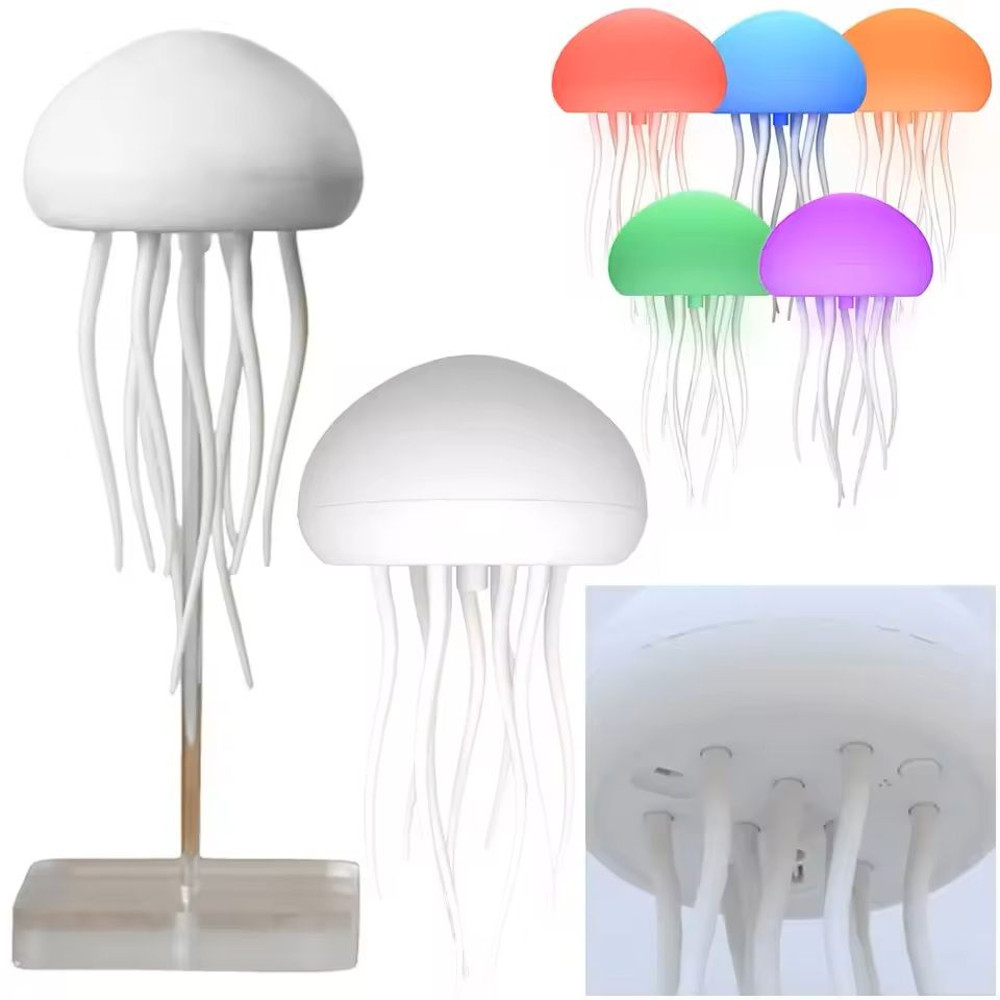 Cartoon Dancing Jellyfish Night Light RGB Gradient LED Lamp With Voice Control And TypeC Charging 6
