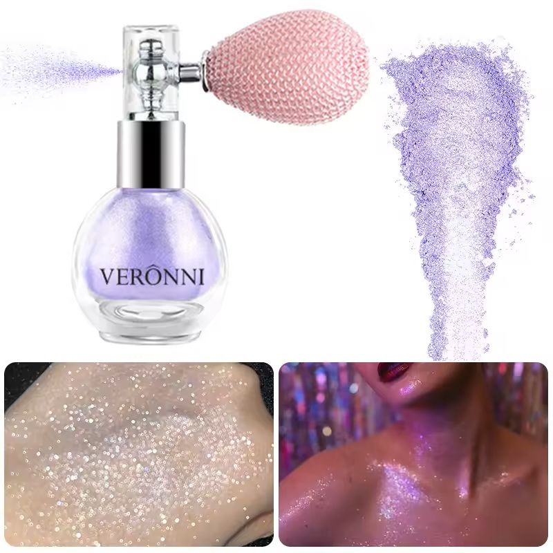 Diamond Glow Highlighter Spray With 6 Color Shimmer And Waterproof Finish 3
