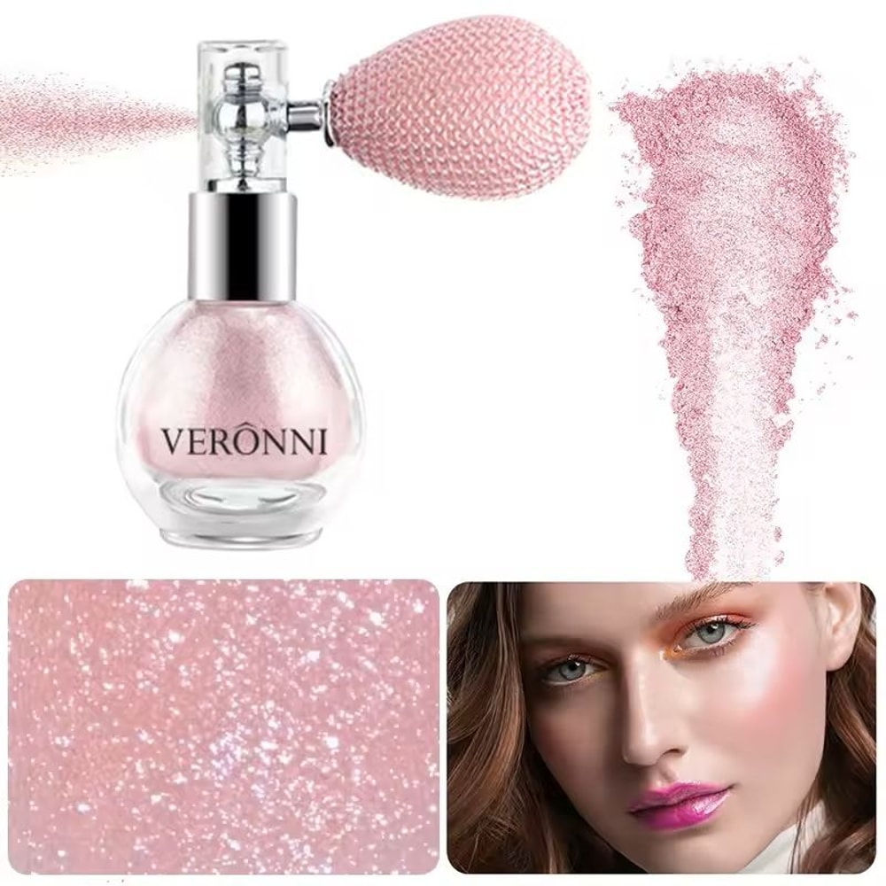 Diamond Glow Highlighter Spray With 6 Color Shimmer And Waterproof Finish 5