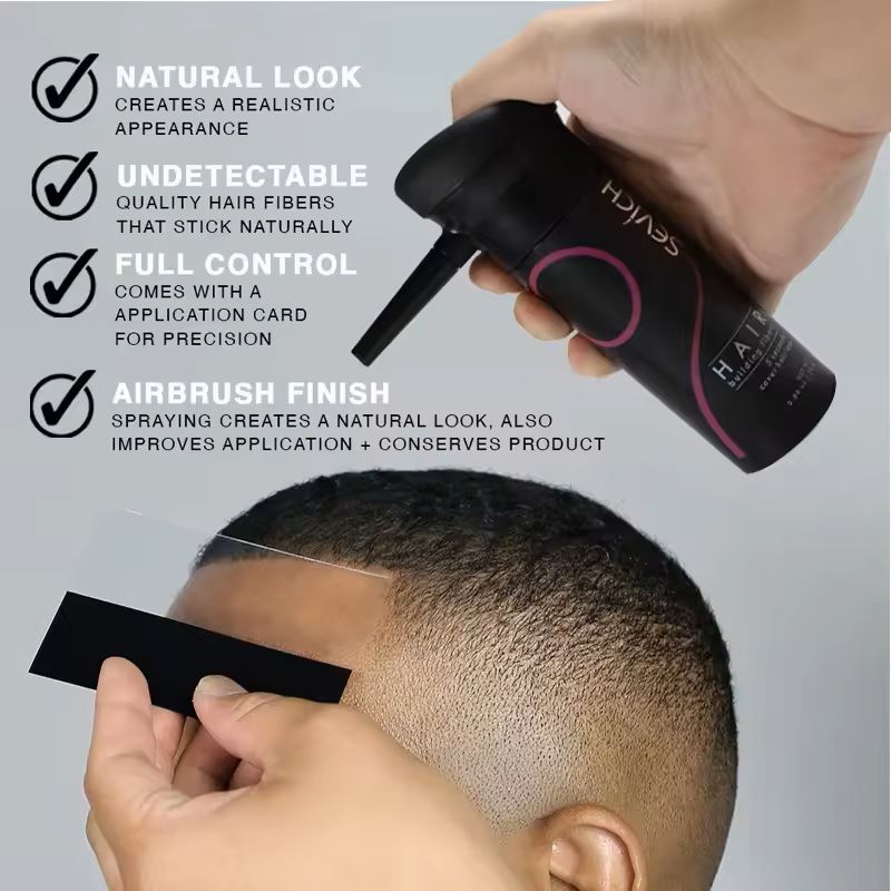Hair Fiber Applicator Set For Concealing Bald Spots And Thinning Hair 4
