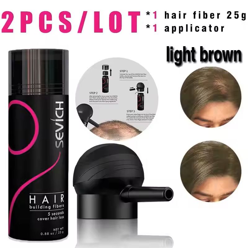 Hair Fiber Applicator Set For Concealing Bald Spots And Thinning Hair 8