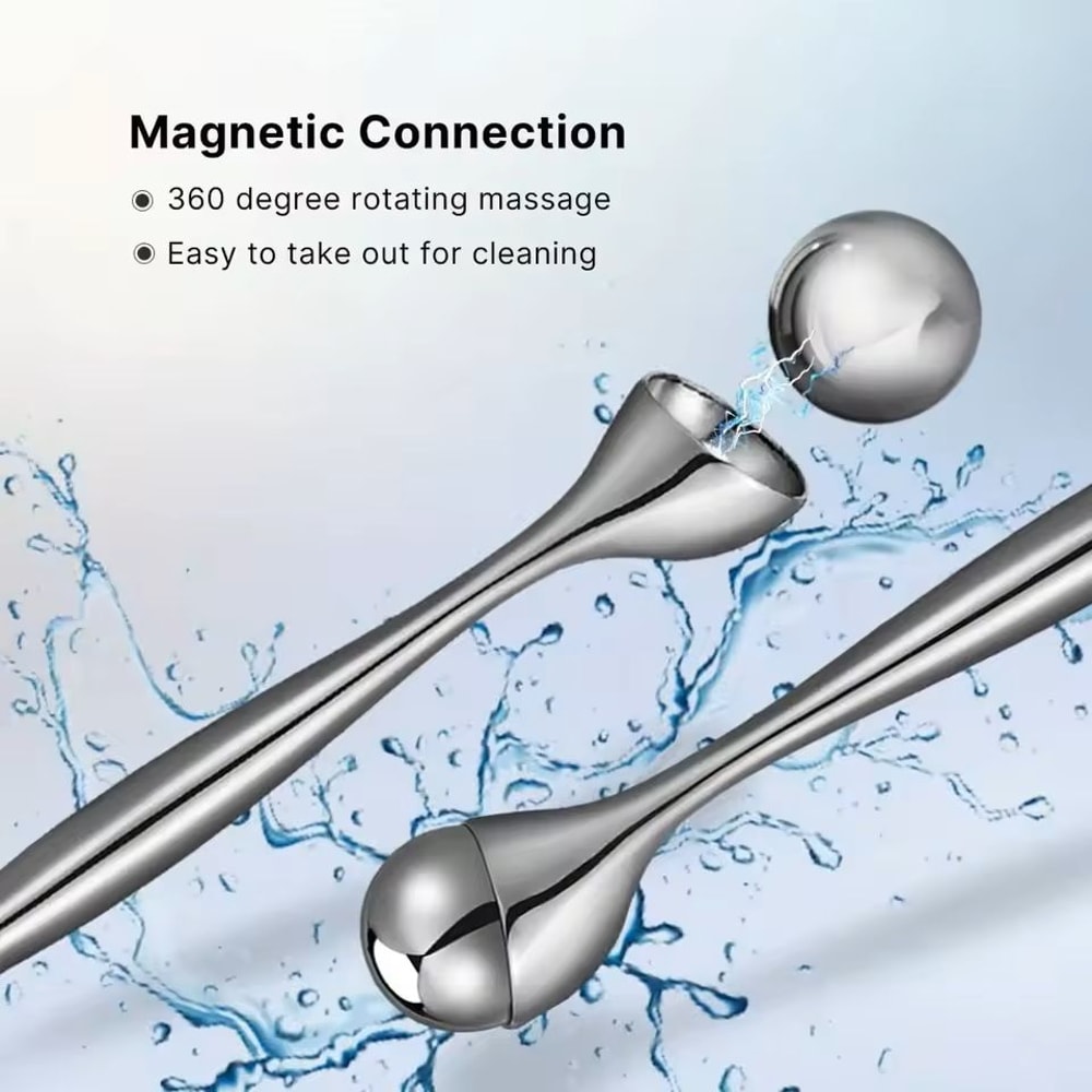 Stainless Steel Ice Roller And Face Massager Set 2