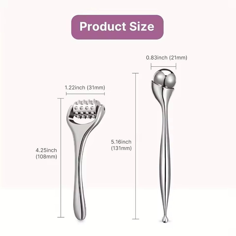 Stainless Steel Ice Roller And Face Massager Set 8