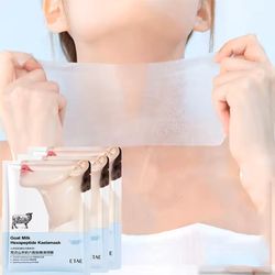 goat milk collagen neck mask set with peptides and firming formula